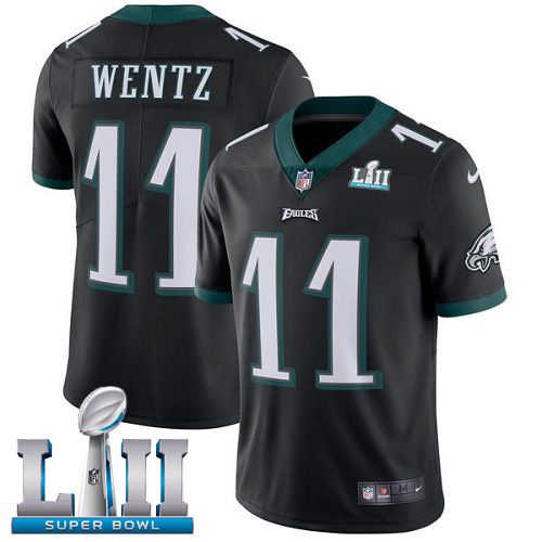 Men Philadelphia Eagles #11 Wentz Black Limited 2018 Super Bowl NFL Jerseys->philadelphia eagles->NFL Jersey